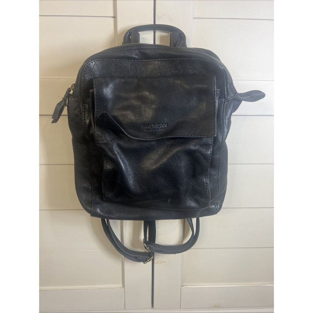 American Leather Company Genuine Super Soft Leather Backpack Classic Black
